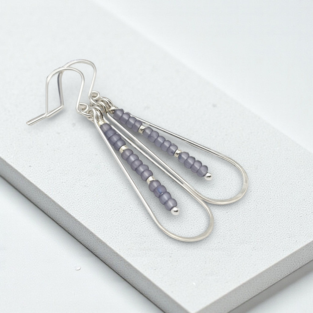 Harley - Silver & Pale Purple Earrings Bijou by SAM
