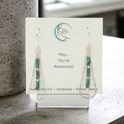 Harley - Silver & Tuquoise Earrings Bijou by SAM   