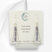 Harley - Silver & Pale Purple Earrings Bijou by SAM   