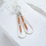 Harley - Silver & Copper Earrings Bijou by SAM   