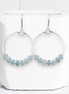 Boho - Silver & Aquamarine Earrings Bijou by SAM Sterling Silver
