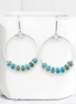 Boho - Silver & Turquoise Earrings Bijou by SAM Sterling Silver