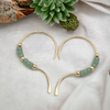 Open Heart - Gold & Sea Glass Earrings Bijou by SAM   