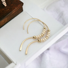 Open Heart - Gold & Pearl Earrings Bijou by SAM   