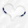 Open Heart - Silver & Blue Earrings Bijou by SAM   