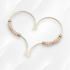 Open Heart - Gold & Pale Pink Earrings Bijou by SAM   