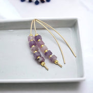 Wish - Gold & Amethyst Earrings Bijou by SAM   