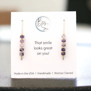 Wish - Gold & Amethyst Earrings Bijou by SAM   