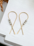 Ribbon - Gold with Silver Earrings Bijou by SAM   