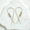 Ribbon - Gold with Gold Earrings Bijou by SAM