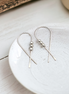 Ribbon - Silver & Silver Earrings Bijou by SAM   