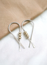 Ribbon - Silver with Gold Earrings Bijou by SAM   