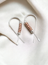 Ribbon - Silver with Copper Earrings Bijou by SAM   