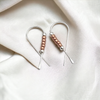 Ribbon - Silver with Copper Earrings Bijou by SAM   