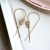 Ribbon - Gold with Gold Earrings Bijou by SAM   