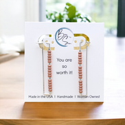 True - Rectangle Silver & Copper Earrings Bijou by SAM   