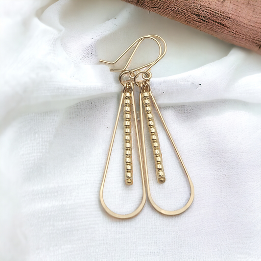 Harley - Gold & Gold Earrings Bijou by SAM   