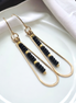 Harley - Gold & Black Earrings Bijou by SAM   