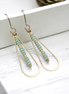 Harley - Gold & Mint Green Earrings Bijou by SAM   