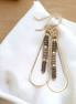Harley - Gold & Brown Earrings Bijou by SAM   