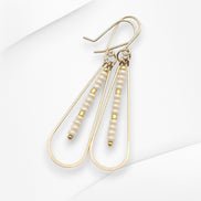 Harley - Gold & Pearl Earrings Bijou by SAM   