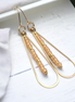 Harley - Gold & Peach Earrings Bijou by SAM   