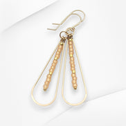 Harley - Gold & Peach Earrings Bijou by SAM   