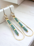 Harley - Gold & Turquoise Earrings Bijou by SAM   