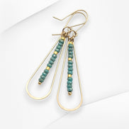 Harley - Gold & Turquoise Earrings Bijou by SAM   