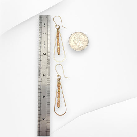 Harley - Gold & Peach Earrings Bijou by SAM   