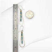 Harley - Gold & Turquoise Earrings Bijou by SAM   