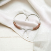 Open Heart - Silver & Copper Earrings Bijou by SAM   