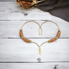 Open Heart - Gold & Orange Earrings Bijou by SAM   