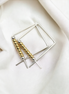 True - Square Silver & Gold Earrings Bijou by SAM   