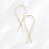 Ribbon - Gold Earrings Bijou by SAM   