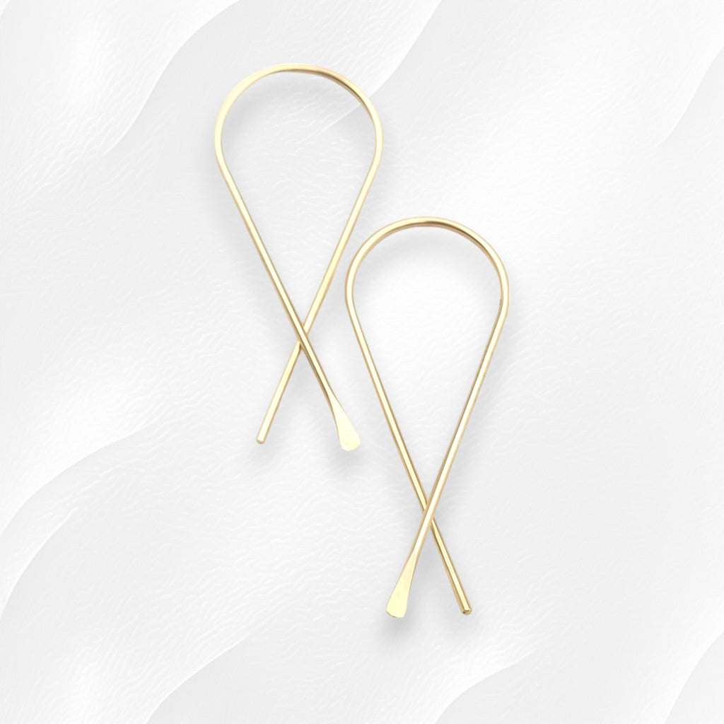 Ribbon - Gold Earrings Bijou by SAM   