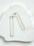 True - Gold Rectangle Earrings Bijou by SAM