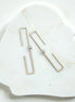 True - Gold Rectangle Threader Earrings Bijou by SAM