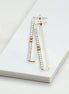 True - Rectangle Gold & Silver Earrings Bijou by SAM