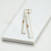 True - Rectangle Gold & Silver Earrings Bijou by SAM