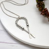 Necklace - Ribbon Silver & Silver Necklace Bijou by SAM   