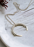 Necklace - Silver Open Circle with Silver Necklace Bijou by SAM   