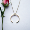 Necklace - Silver with Gold Pendant Necklace Bijou by SAM   