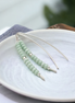 Wish - Silver & Mint Green Earrings Bijou by SAM   