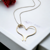 Open Heart Necklace - Gold with Gold Necklace Bijou by SAM   