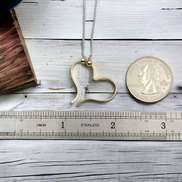 Open Heart Necklace - Gold with Silver Necklace Bijou by SAM   