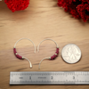 Open Heart - Gold & Red Earrings Bijou by SAM   