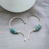 Open Heart - Silver & Turquoise Jasper Earrings Bijou by SAM   