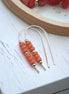 Cheval - Silver and Peach Corral Earrings Bijou by SAM   