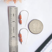 Cheval - Silver and Peach Corral Earrings Bijou by SAM   